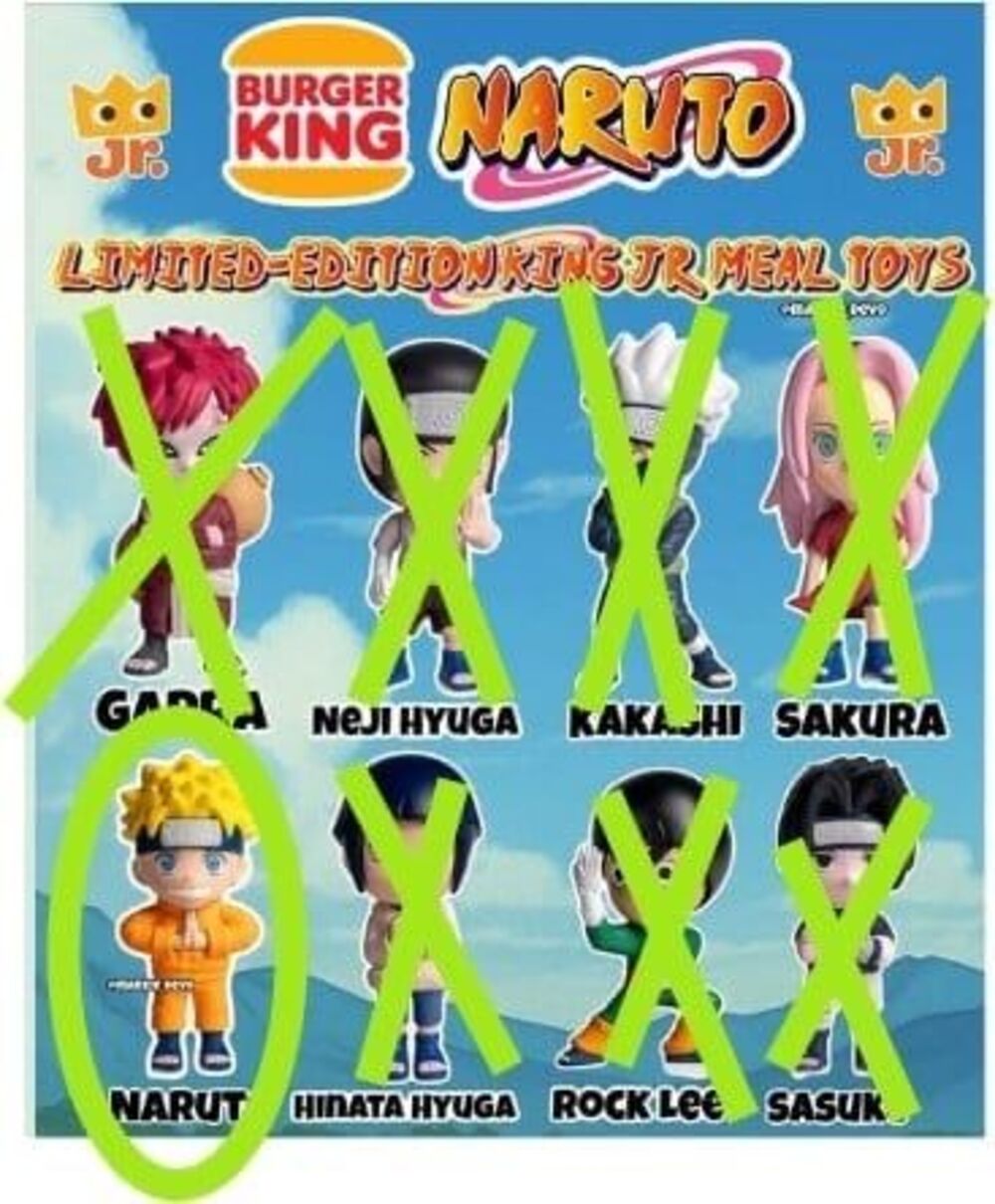 Naruto, Burger King Junior toys 2025 Naruto figure new